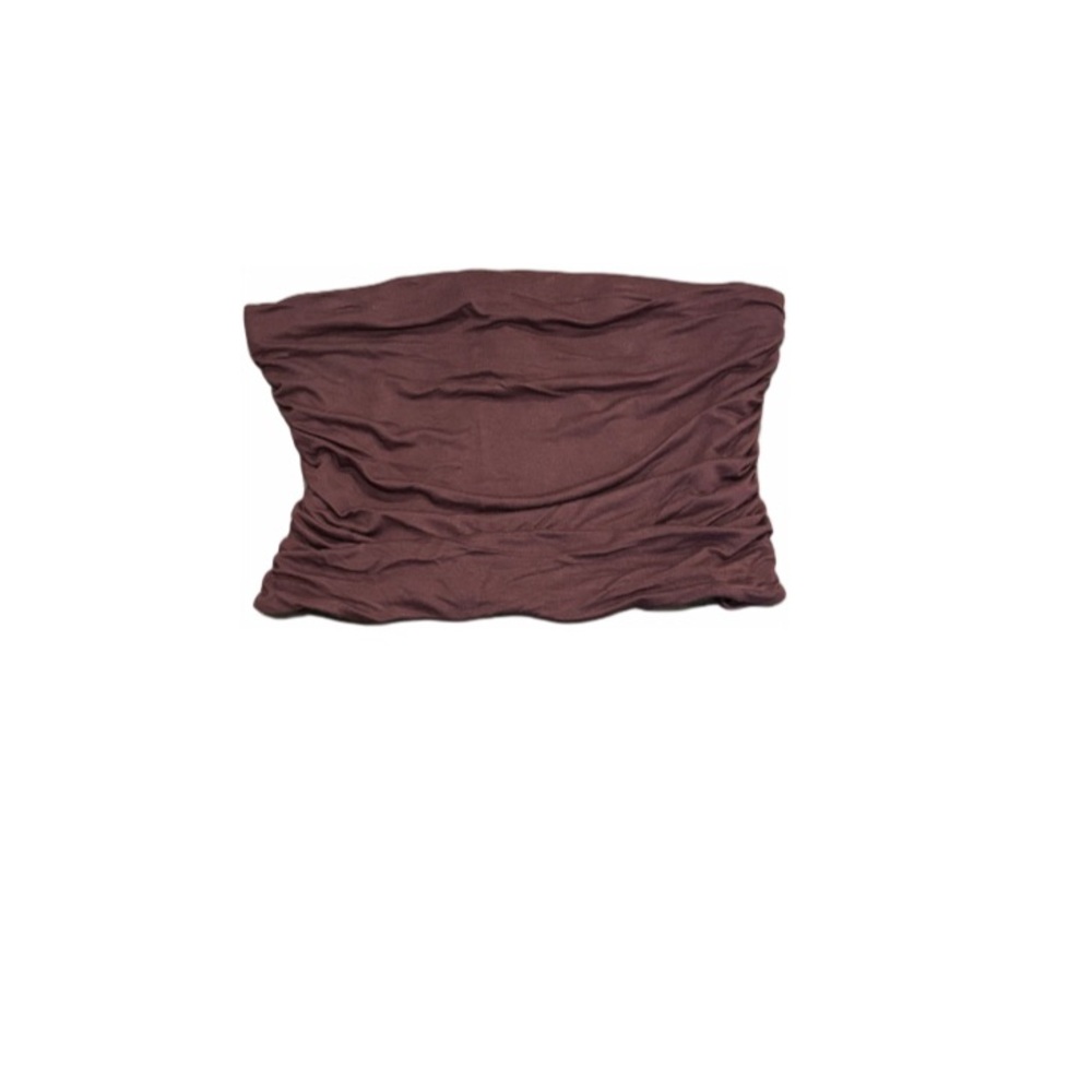 Brown Strapless Tube Top